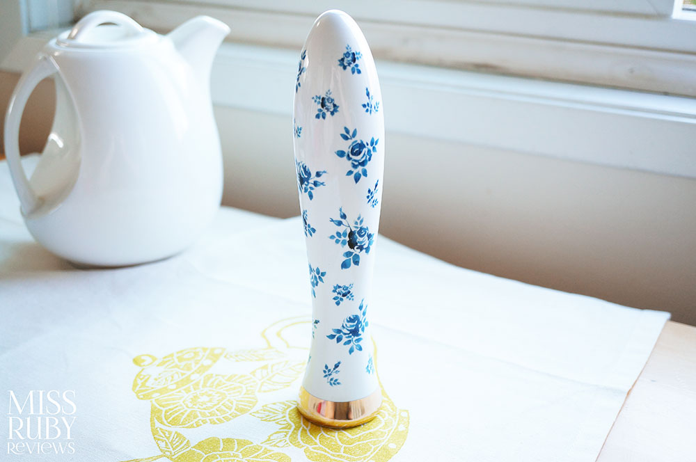 Review Blue Tea Time Porcelain Dildo by My Fucsia Miss Ruby Reviews