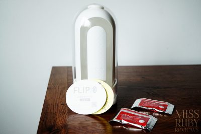 An image of the Tenga Flip 0 Zero contents