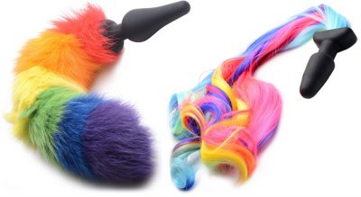 Tailz Silicone Anal Plug With Rainbow Pony Fur Tail Miss Ruby Reviews
