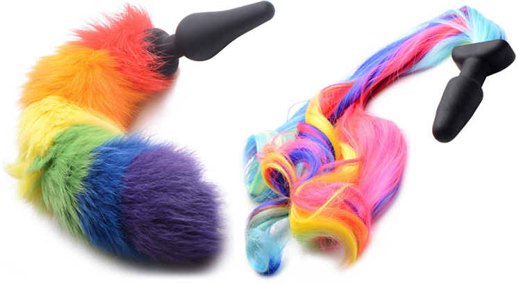Tailz Silicone Anal Plug With Rainbow Pony Fur Tail Miss Ruby Reviews