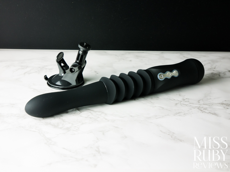 Portable Thrusting Sex Machine With Vibrating Dildo