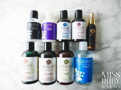 Sliquid Lubricants Organic Shine Natural Silk Silver H2O Oceanics Sensation review by Miss Ruby Reviews