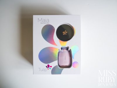 Box Packaging MAIA Tulip Suction Rose Vibrator with Phone Charger review by Miss Ruby Reviews